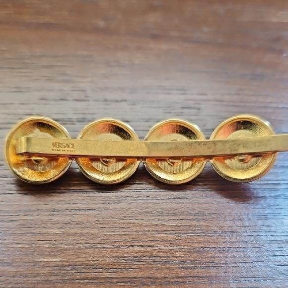 Versace Gold Medusa Hair Clip - Picture 9 of 14